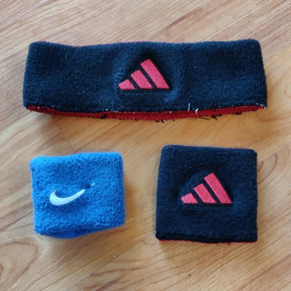 adidas Other - VGUC mismatched wrist bands and headband